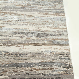 Carpet For Living room 2x3 Feet Ivory Wool and Bamboo Silk Rectangle Abstract Rug