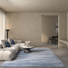 Carpet For Living room 2x3 Feet Grey and Black Wool and Bamboo Silk Rectangle Abstract Rug