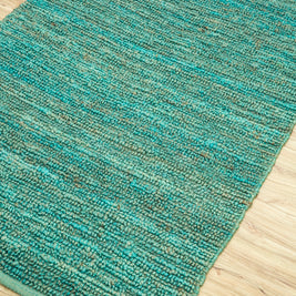 Carpet For Living room 5X8 Feet Blue Jute Rectangle Moroccan And Tribal Rug