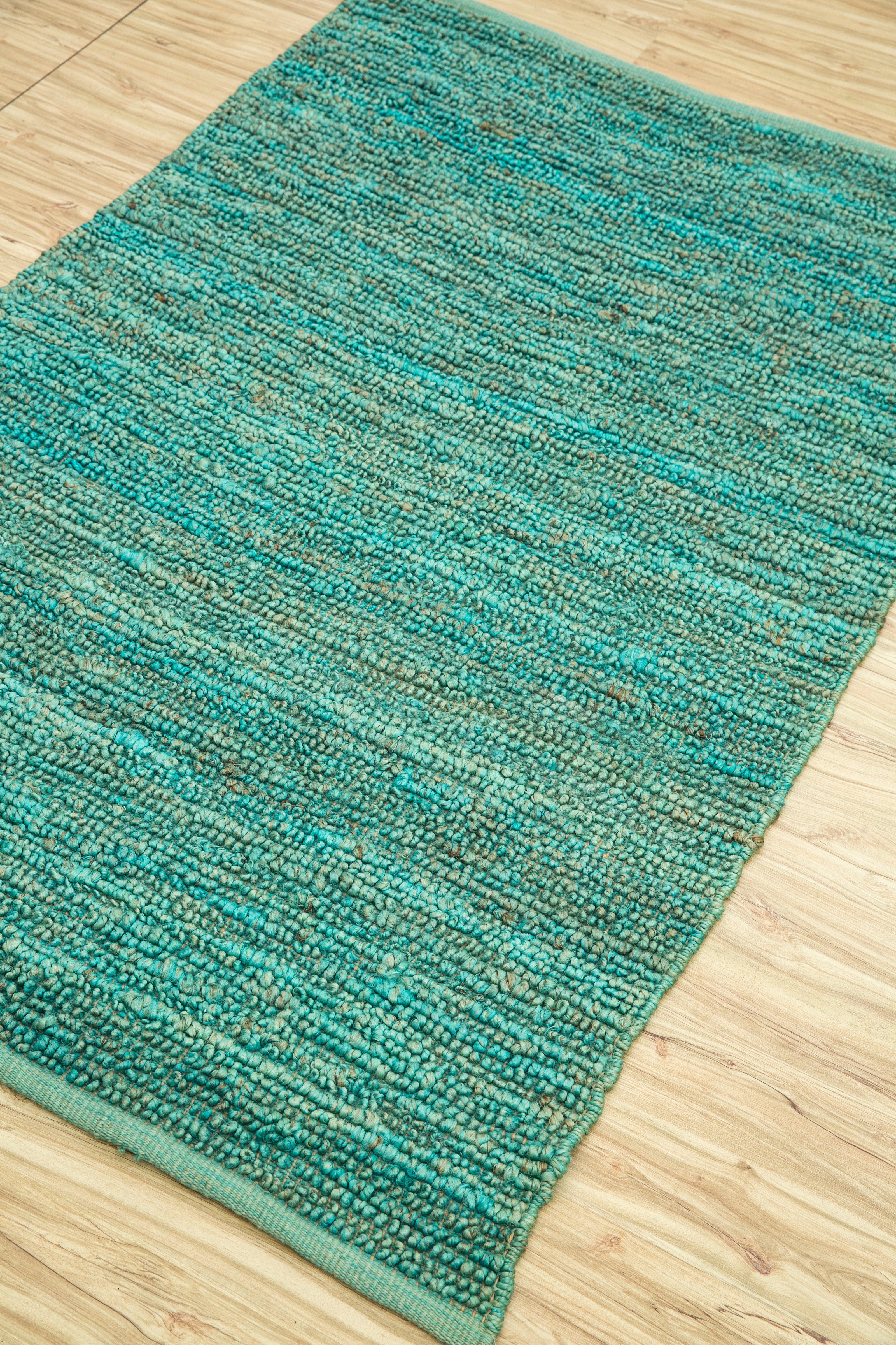 Carpet For Living room 5X8 Feet Blue Jute Rectangle Moroccan And Tribal Rug