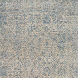 Carpet For Living room 2x3 Feet beige and brown Wool and Bamboo Silk Rectangle Abstract Rug