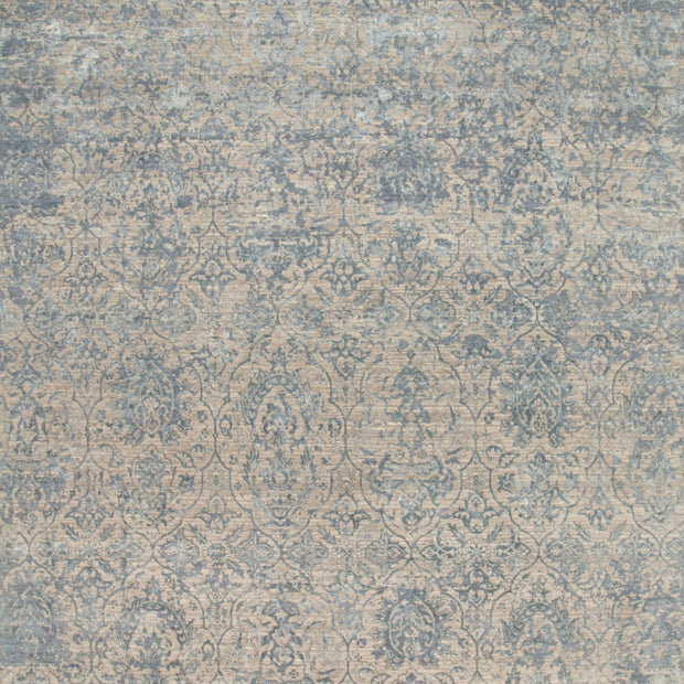 Carpet For Living room 2x3 Feet beige and brown Wool and Bamboo Silk Rectangle Abstract Rug