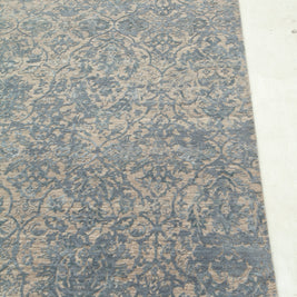 Carpet For Living room 2x3 Feet beige and brown Wool and Bamboo Silk Rectangle Abstract Rug