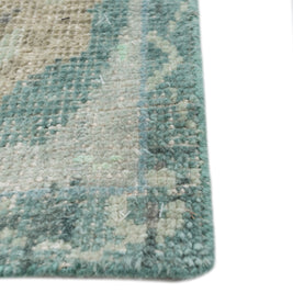 Carpet For Living room 2x3 Feet Blue Wool Rectangle Vintage and Distressed Rug