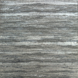 Carpet For Living room 2x3 Feet Grey and Black Wool and Bamboo Silk Rectangle Abstract Rug