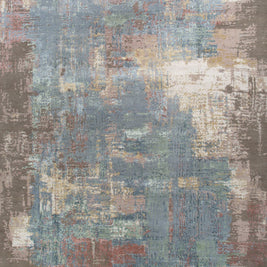 Carpet For Living room 2x3 Feet Beige and Brown Wool and Bamboo Silk Rectangle Abstract Rug