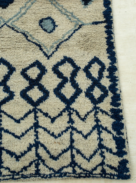 Carpet For Living room 5x8 Feet Beige and Brown Wool Rectangle Moroccan and Tribal Rug