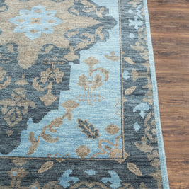 Carpet For Living room 2x3 Feet Blue Wool Rectangle Oriental and Traditional Rug