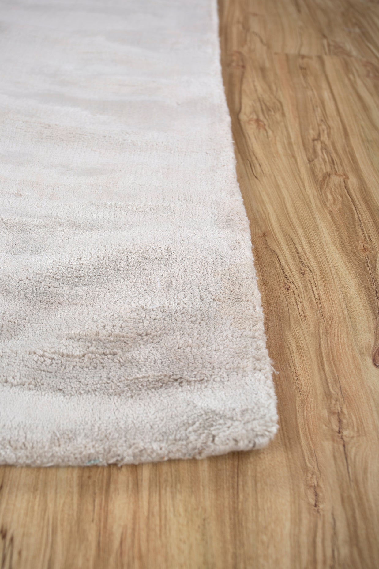 Carpet For Living room 4'6x6'6 Feet Beige and Brown Viscose Rectangle Solid Rug