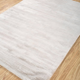 Carpet For Living room 4'6x6'6 Feet Beige and Brown Viscose Rectangle Solid Rug