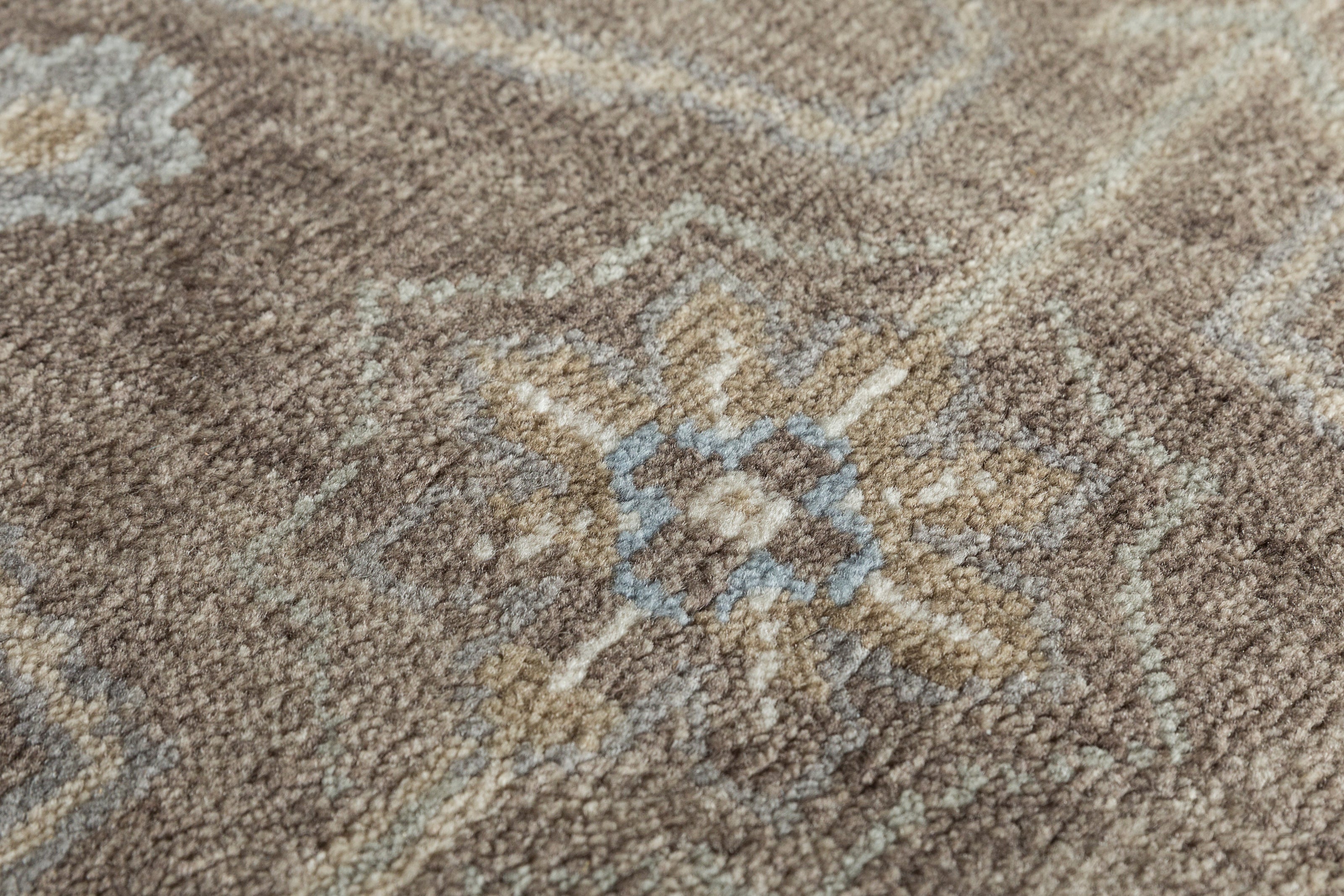 Carpet For Living room 2x3 Feet Grey and Black Wool Rectangle Oriental and Traditional Rug