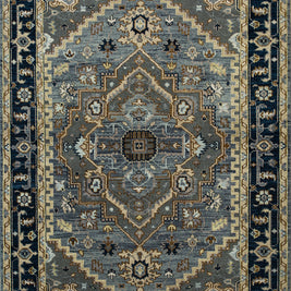 Carpet For Living room 8x10 Feet Blue Wool Rectangle Oriental and Traditional Rug