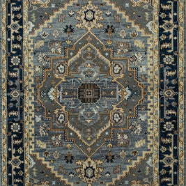 Carpet For Living room 8x10 Feet Blue Wool Rectangle Oriental and Traditional Rug