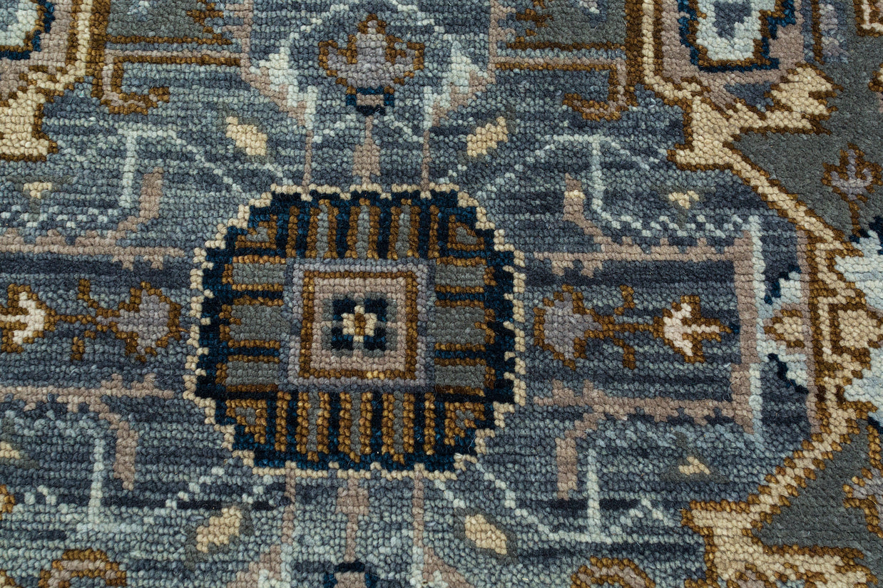 Carpet For Living room 8x10 Feet Blue Wool Rectangle Oriental and Traditional Rug