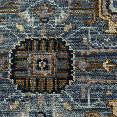 Carpet For Living room 8x10 Feet Blue Wool Rectangle Oriental and Traditional Rug