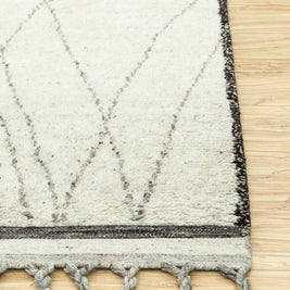 Carpet For Living room 5x8 Feet Beige and Brown Wool Rectangle Moroccan and Tribal Rug