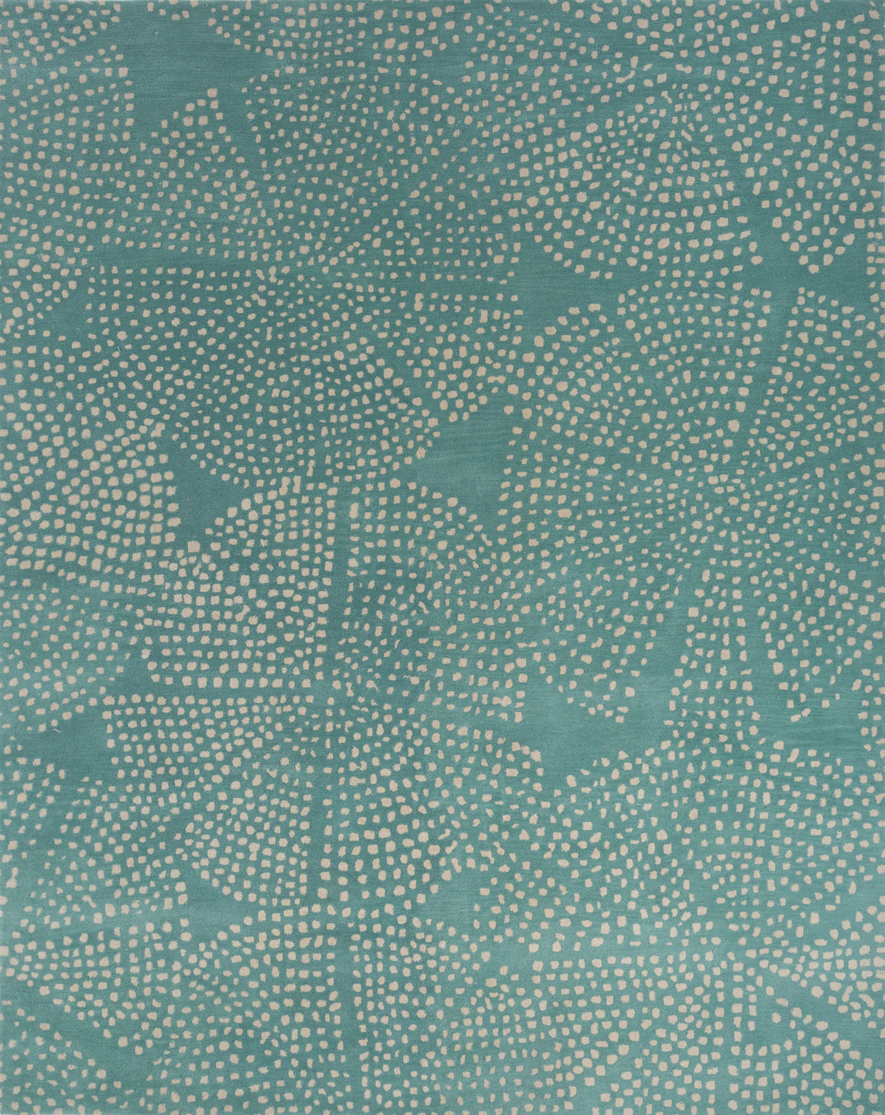 Carpet For Living room 5'3X7'7 Feet Blue Wool Rectangle Geometric And Stripes Rug