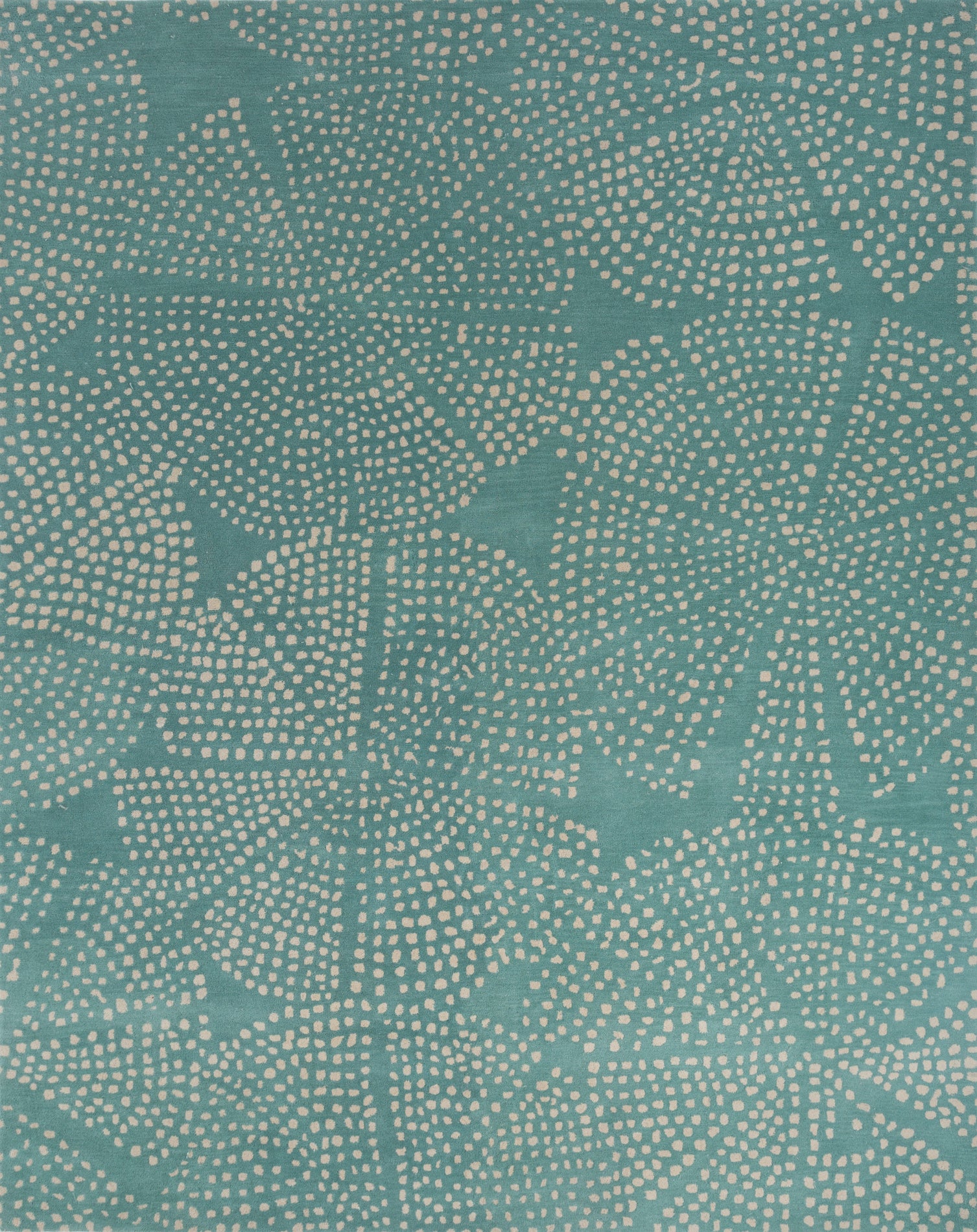 Carpet For Living room 5'3X7'7 Feet Blue Wool Rectangle Geometric And Stripes Rug