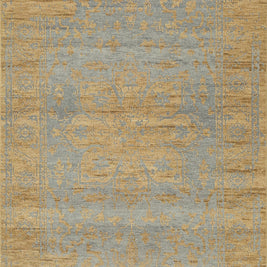 Carpet For Living room 2x3 Feet Grey and Black Wool Rectangle Vintage and Distressed Rug