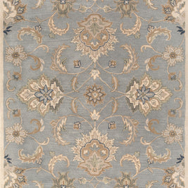 Carpet For Living room 4X6 Feet Blue Wool Rectangle Oriental And Traditional Rug