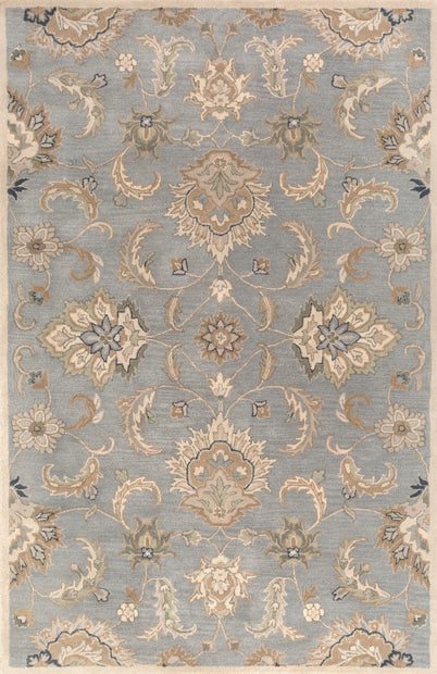 Carpet For Living room 4X6 Feet Blue Wool Rectangle Oriental And Traditional Rug
