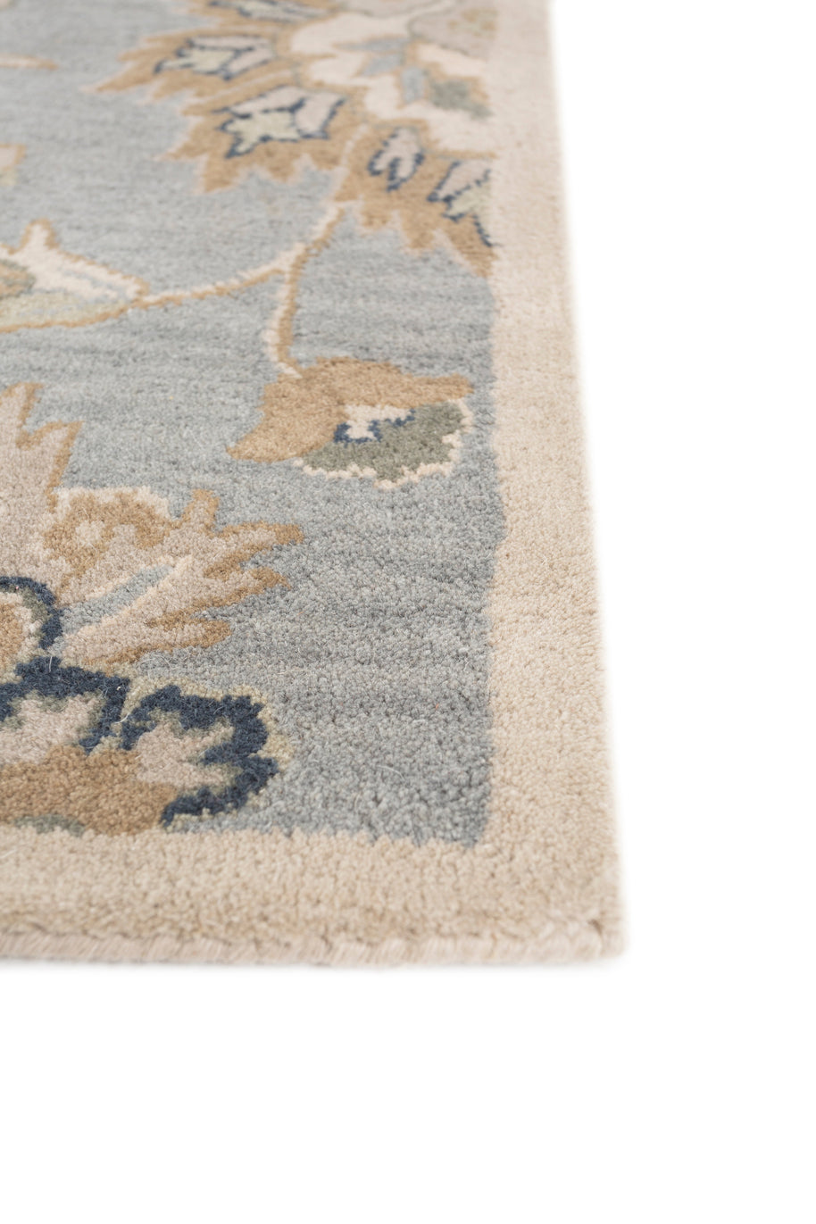 Carpet For Living room 4X6 Feet Blue Wool Rectangle Oriental And Traditional Rug - I MEAN DESIGN