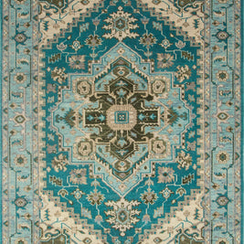 Carpet For Living room 8X10 Feet Blue Wool Rectangle Oriental And Traditional Rug