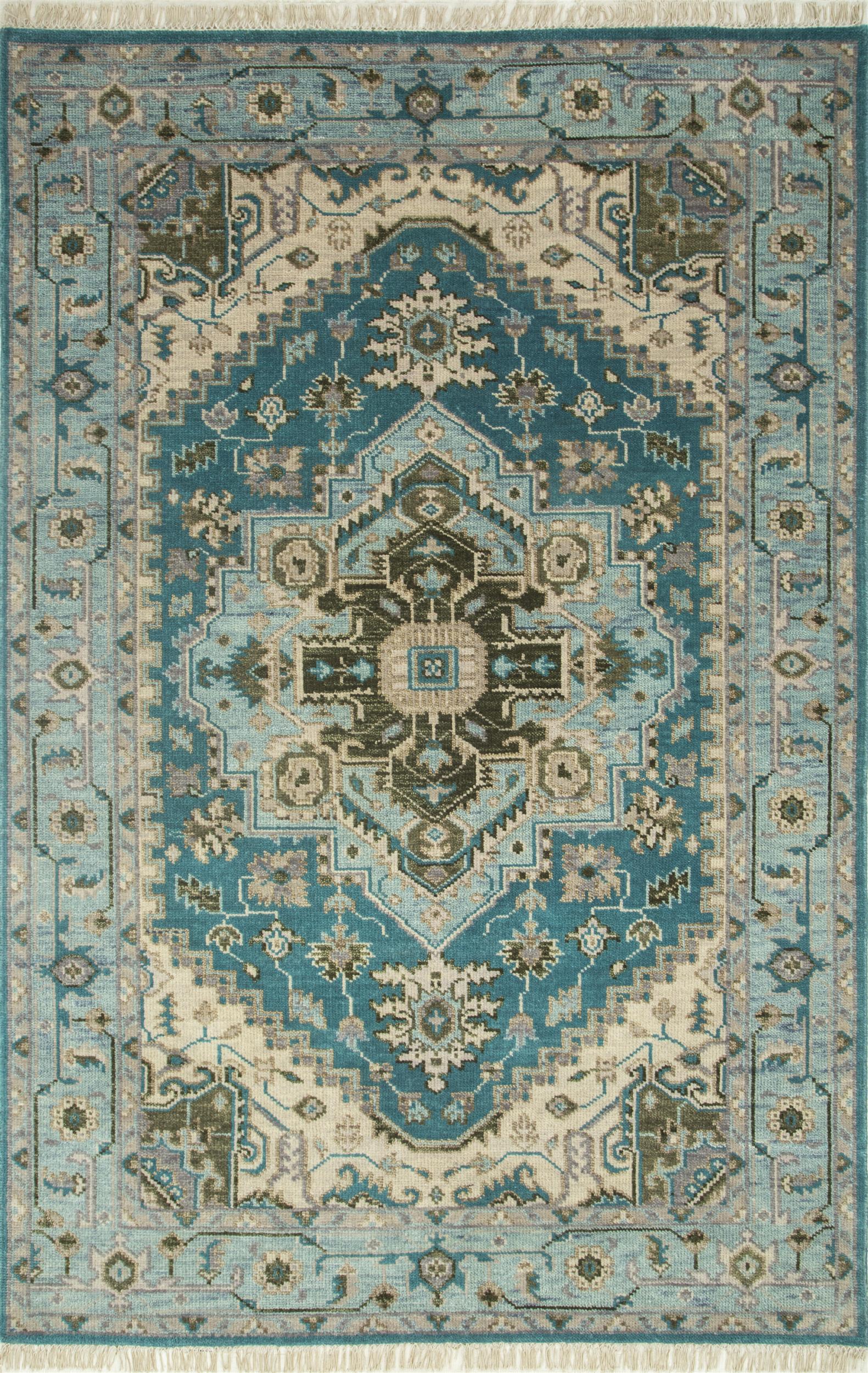 Carpet For Living room 8X10 Feet Blue Wool Rectangle Oriental And Traditional Rug