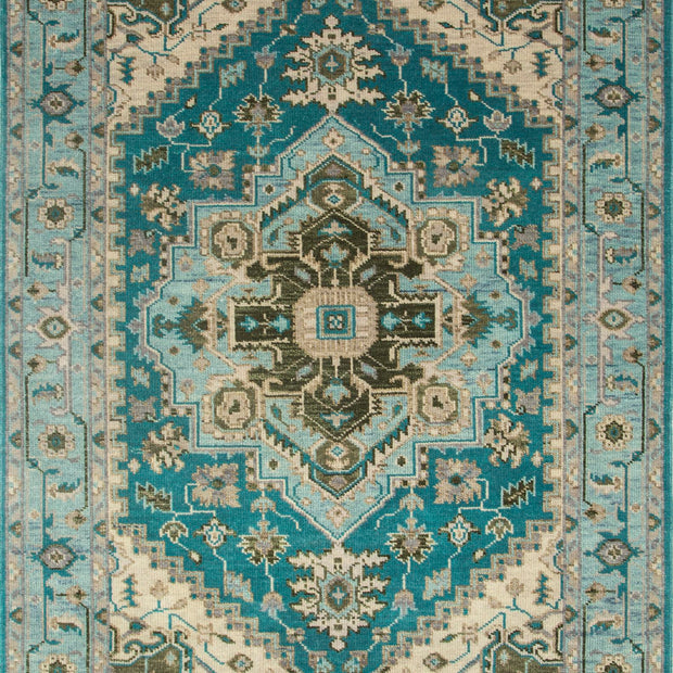 Carpet For Living room 8X10 Feet Blue Wool Rectangle Oriental And Traditional Rug