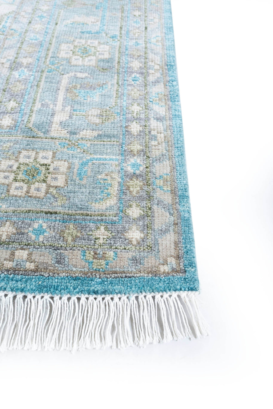 Carpet For Living room 8X10 Feet Blue Wool Rectangle Oriental And Traditional Rug - I MEAN DESIGN