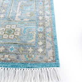 Carpet For Living room 8X10 Feet Blue Wool Rectangle Oriental And Traditional Rug