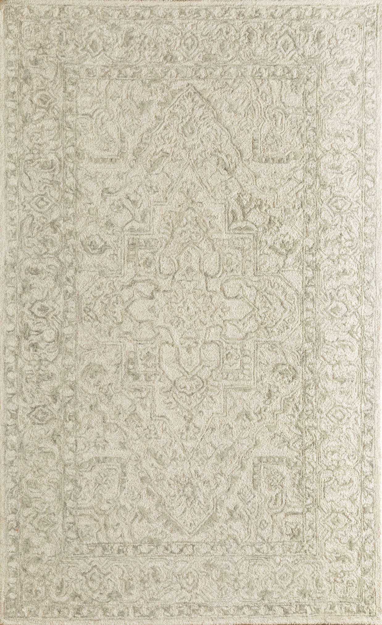 Carpet For Living room 9X12 Feet Ivory Wool Rectangle Vintage And Distressed Rug