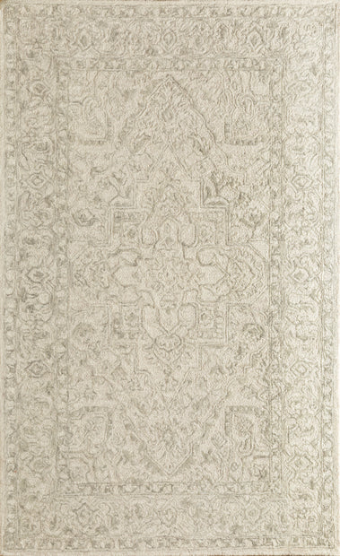 Carpet For Living room 9X12 Feet Ivory Wool Rectangle Vintage And Distressed Rug