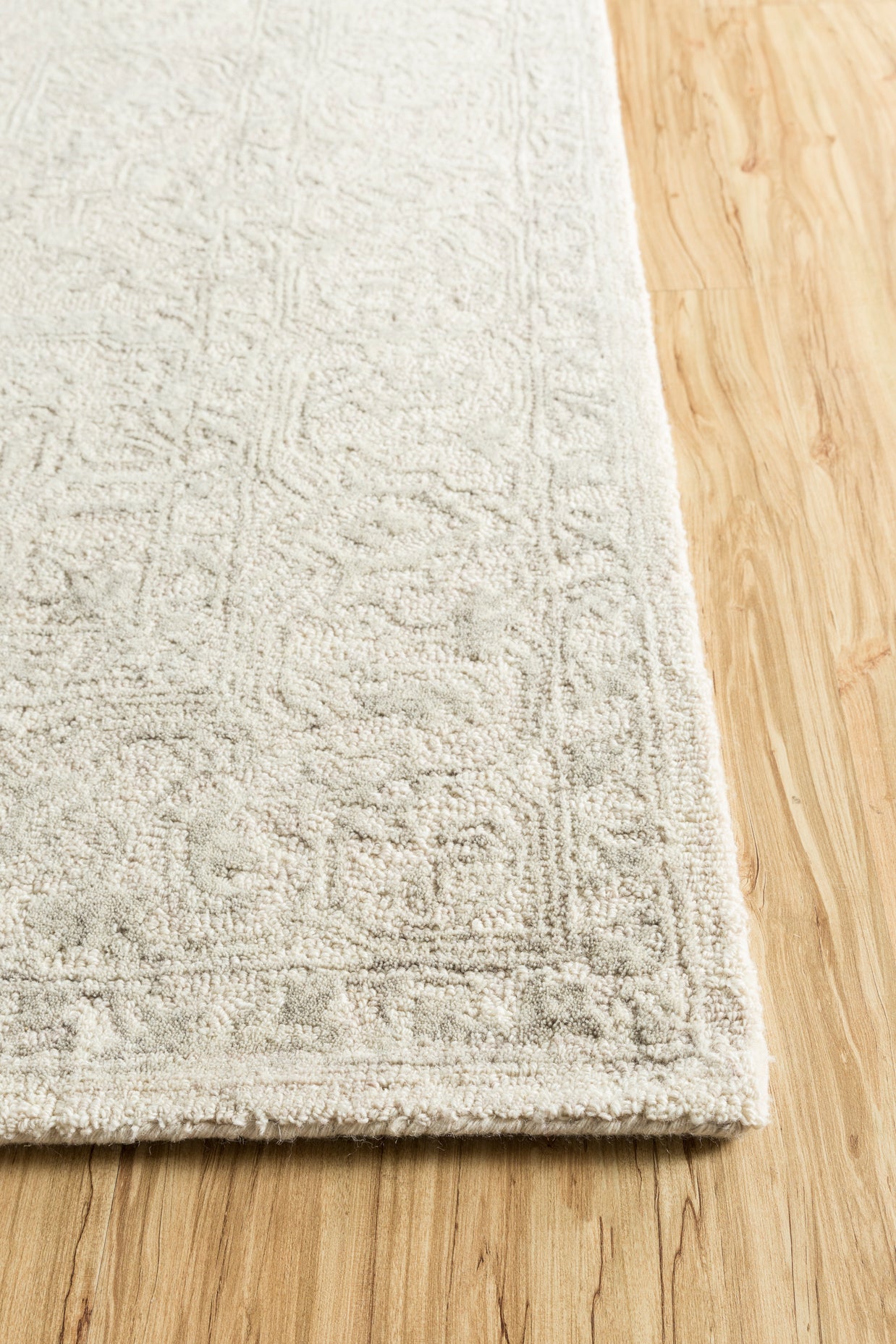 Carpet For Living room 9X12 Feet Ivory Wool Rectangle Vintage And Distressed Rug