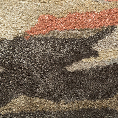 Carpet For Living room 2X3 Feet Ivory Wool & Viscose Rectangle Abstract Rug