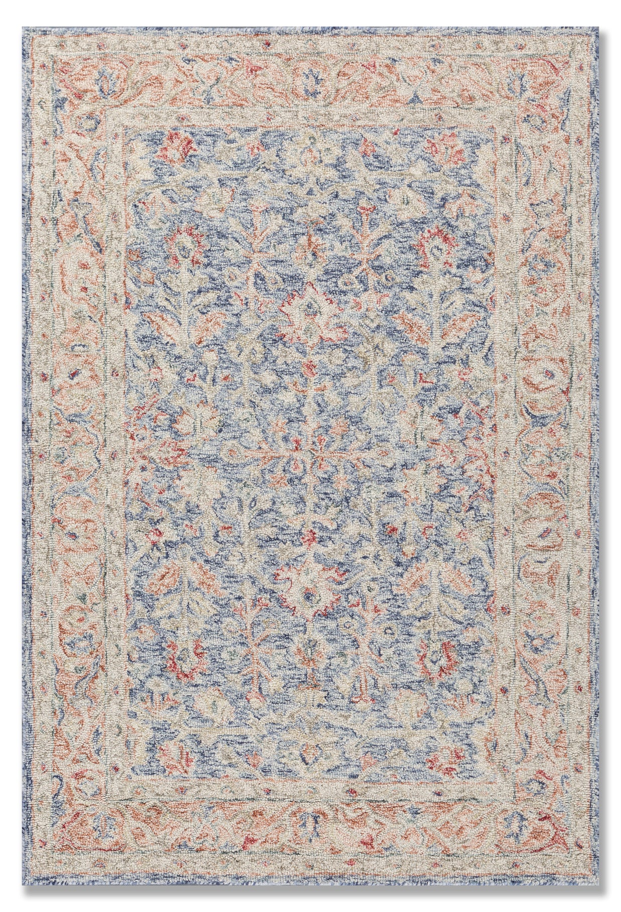 Carpet For Living room 8x10 Feet Blue Wool Rectangle Oriental and Traditional Rug