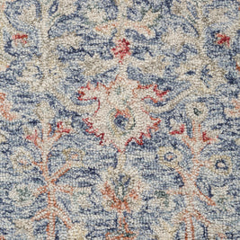 Carpet For Living room 8x10 Feet Blue Wool Rectangle Oriental and Traditional Rug