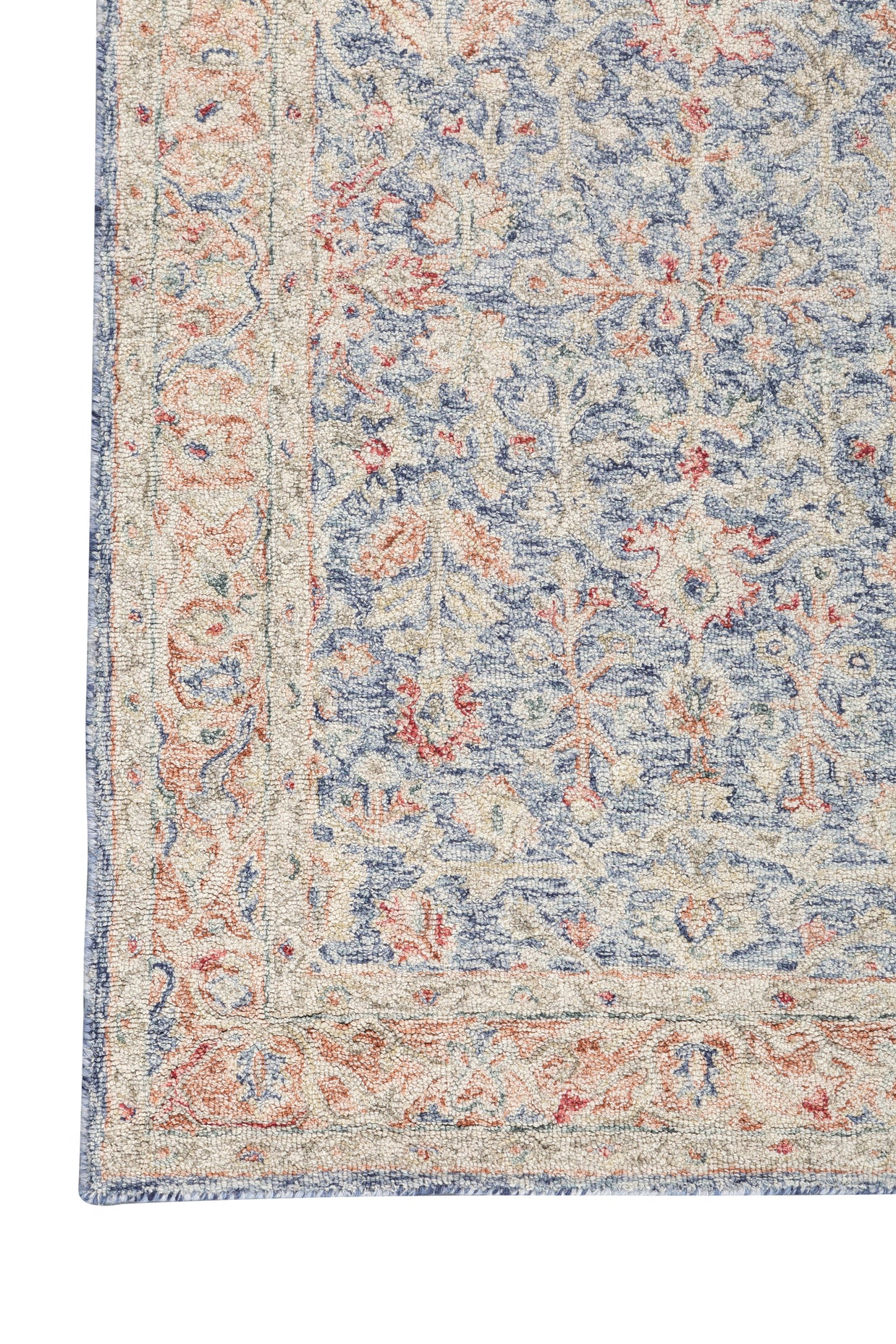 Carpet For Living room 8x10 Feet Blue Wool Rectangle Oriental and Traditional Rug