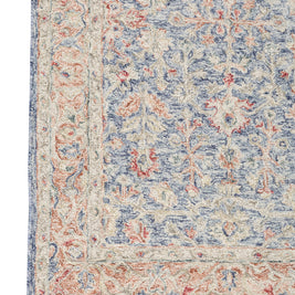 Carpet For Living room 8x10 Feet Blue Wool Rectangle Oriental and Traditional Rug