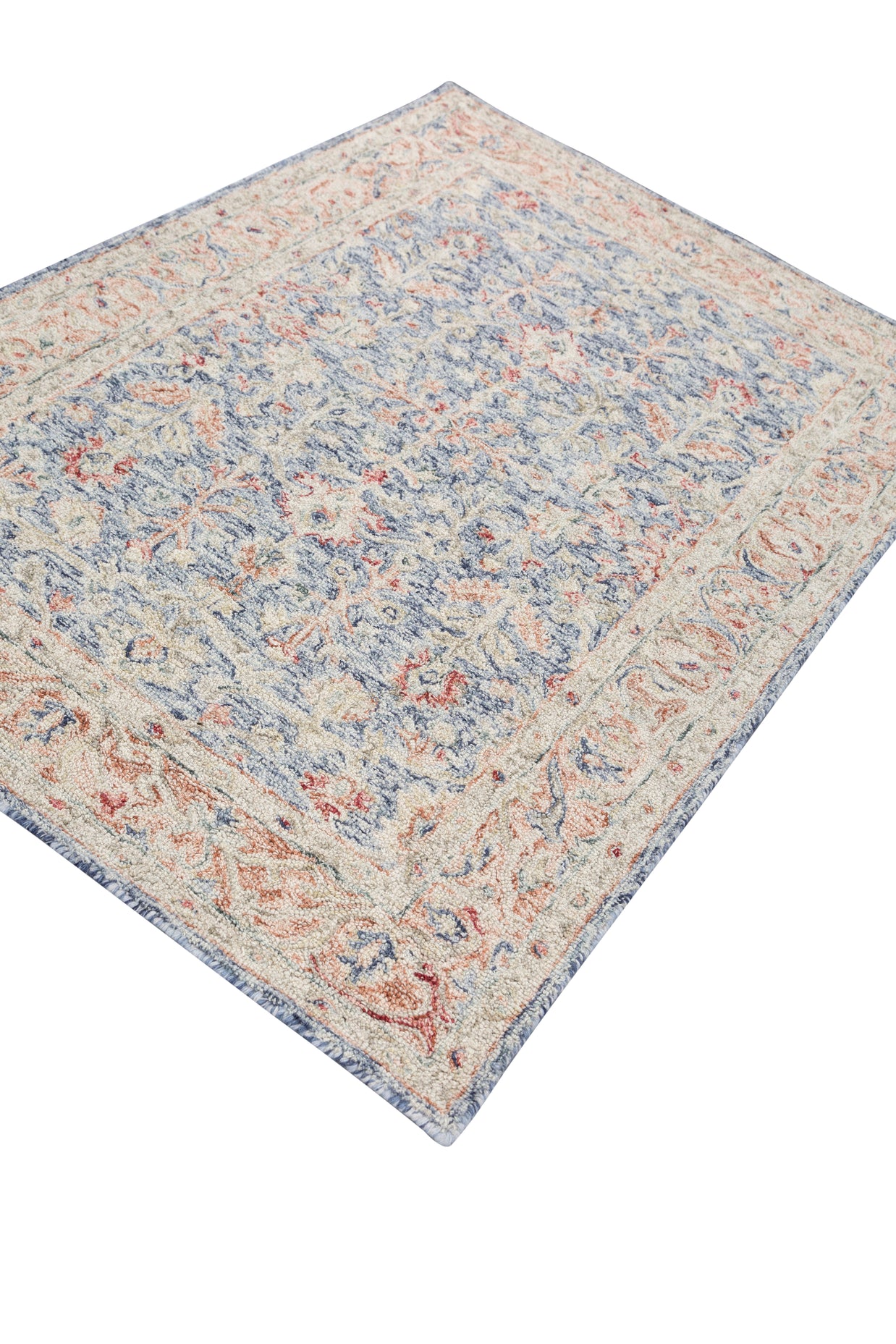 Carpet For Living room 8x10 Feet Blue Wool Rectangle Oriental and Traditional Rug