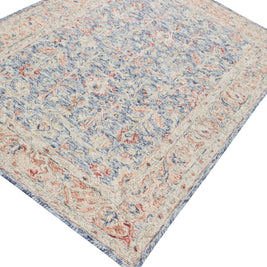 Carpet For Living room 8x10 Feet Blue Wool Rectangle Oriental and Traditional Rug