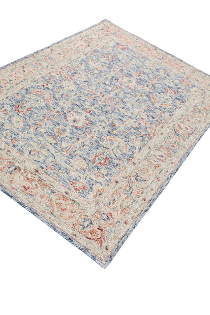 Carpet For Living room 8x10 Feet Blue Wool Rectangle Oriental and Traditional Rug