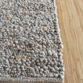 Carpet For Living room 5x8 Feet Blue Wool and Jute Rectangle Solid Rug