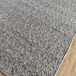 Carpet For Living room 5x8 Feet Blue Wool and Jute Rectangle Solid Rug