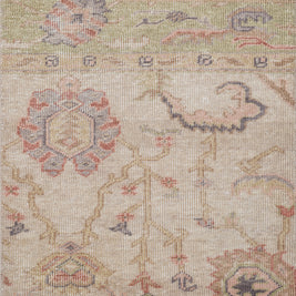 Carpet For Living room 2X3 Feet Beige And Brown Wool Rectangle Vintage And Distressed Rug