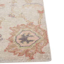 Carpet For Living room 2X3 Feet Beige And Brown Wool Rectangle Vintage And Distressed Rug