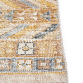 Carpet For Living room 2X3 Feet Beige And Brown Wool Rectangle Abstract Rug