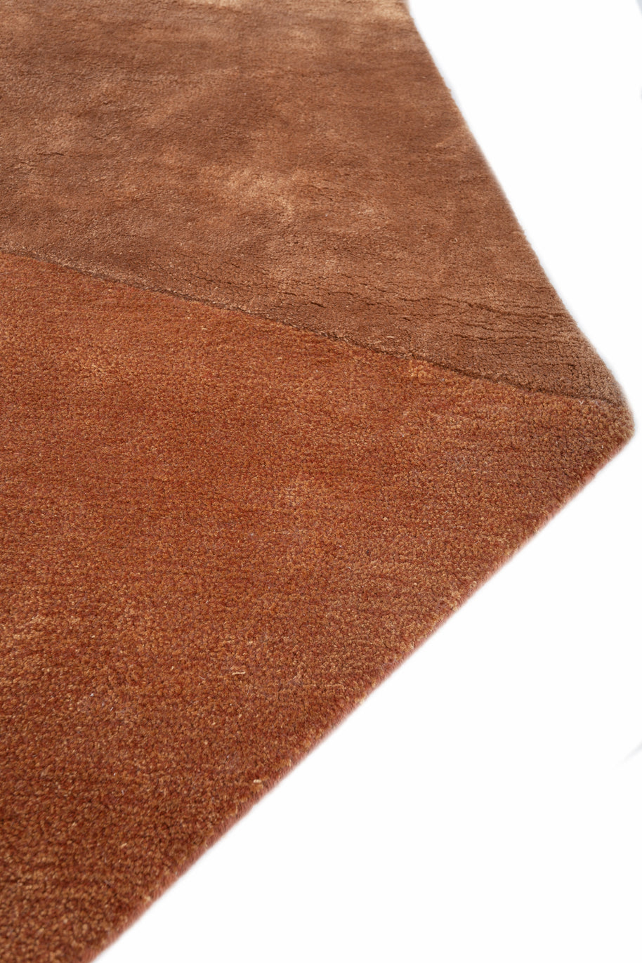 Carpet For Living room 8x11'10 Feet Beige and Brown Wool and Viscose Irregular Geometric and Stripes Rug - I MEAN DESIGN