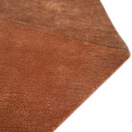 Carpet For Living room 8x11'10 Feet Beige and Brown Wool and Viscose Irregular Geometric and Stripes Rug