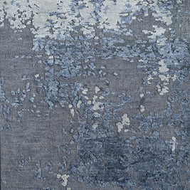 Carpet For Living room 2x3 Feet Grey and Black Wool and Silk Rectangle Abstract Rug